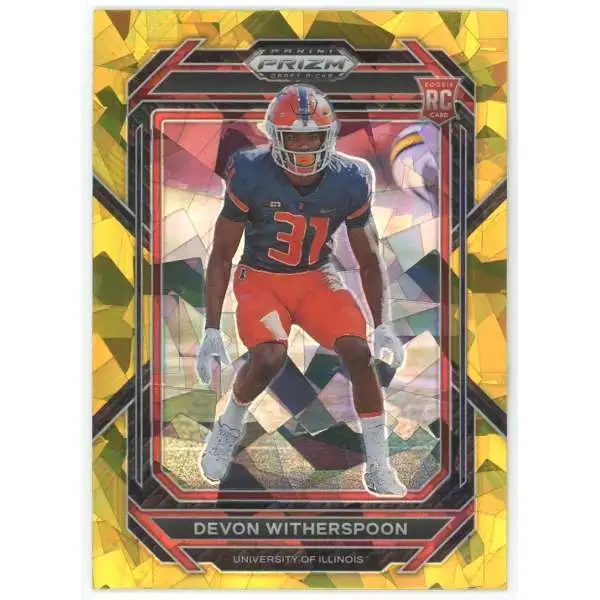 NFL 2023 Panini Prizm Draft Picks Gold Ice Prizm Devon Witherspoon #179 [Rookie]