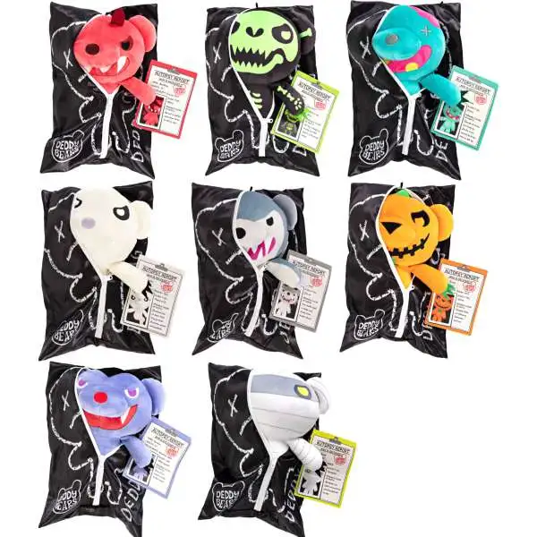 Deddy Bears Toys Zippered Body Bag Series 1 Beezlebear, Bones, Zombear, Spekter, Howler, Squash, Vambear & Bundle 12-Inch Set of 8 Plush