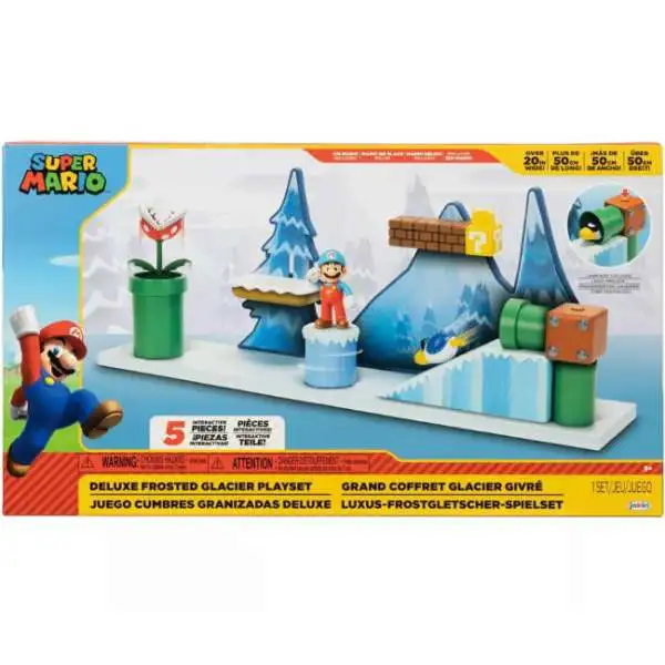 World of Nintendo Super Mario DELUXE Frosted Glacier Exclusive 2.5-Inch Playset [Includes Ice Mario Figure!]