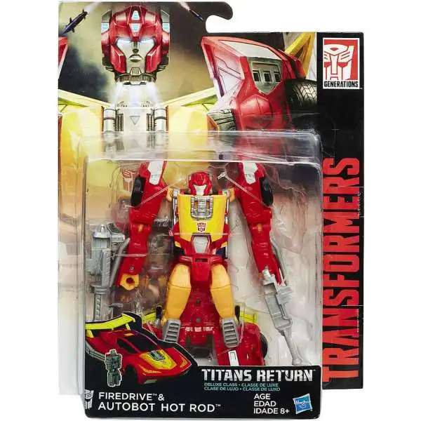 Transformers Generations Titans Return Firedrive & Autobot Hot Rod Deluxe Action Figure