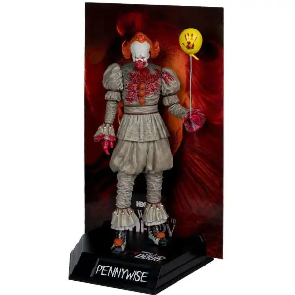 McFarlane Toys IT: Welcome to Derry Movie Maniacs Pennywise 6-Inch Posed Figure [Bloody]