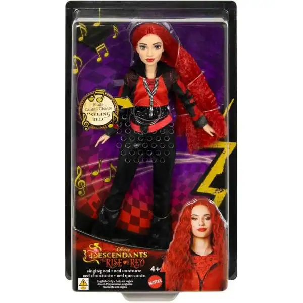 Disney Descendants 4: The Rise of Red Red Singing Fashion Doll [Daughter of Queen of Hearts, Sings "Seeing Red"]