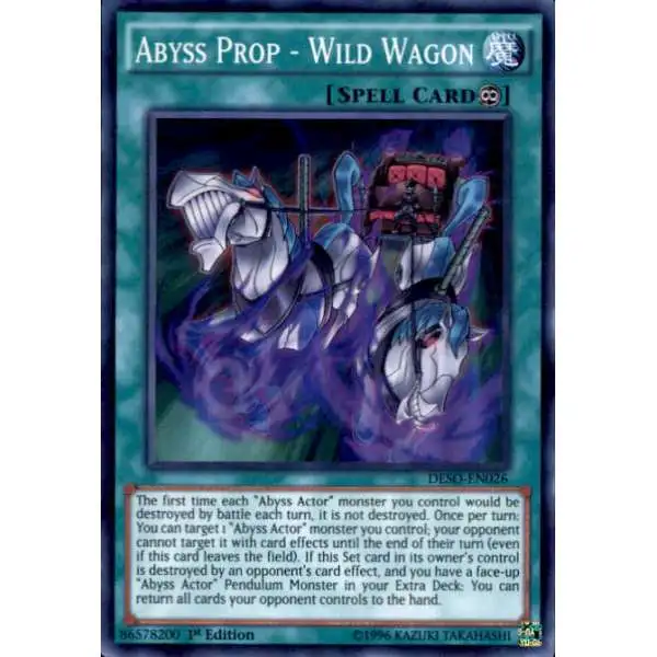 YuGiOh Destiny Soldiers Super Rare Abyss Prop - Wild Wagon DESO-EN026