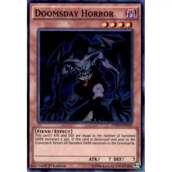 YuGiOh Destiny Soldiers Super Rare Doomsday Horror DESO-EN049