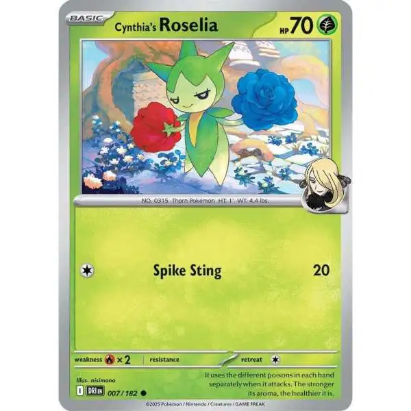 Pokemon Trading Card Game Destined Rivals Common Cynthia's Roselia #7