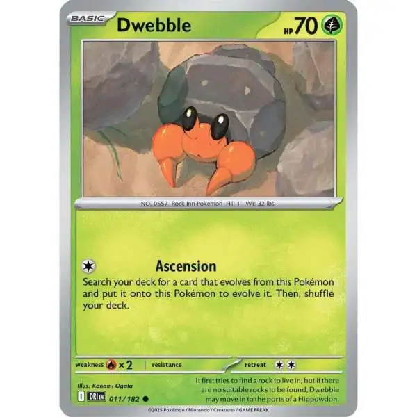 Pokemon Trading Card Game Destined Rivals Common Dwebble #11