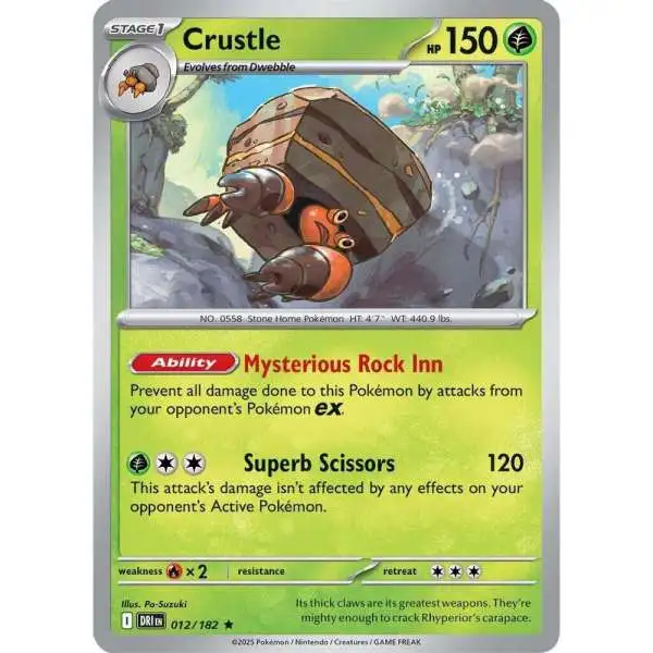 Pokemon Trading Card Game Destined Rivals Rare Crustle #12