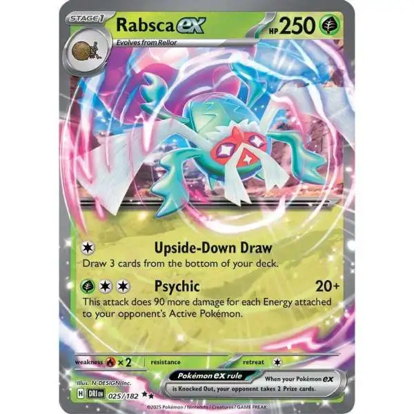 Pokemon Trading Card Game Destined Rivals Double Rare Rabsca ex #25