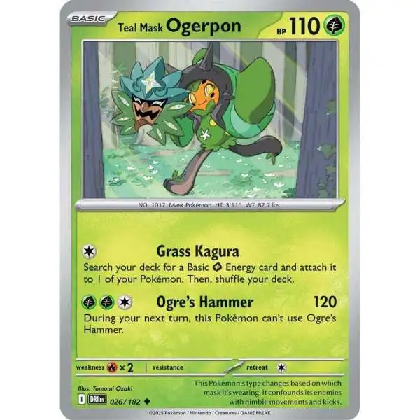 Pokemon Trading Card Game Destined Rivals Uncommon Teal Mask Ogerpon #26
