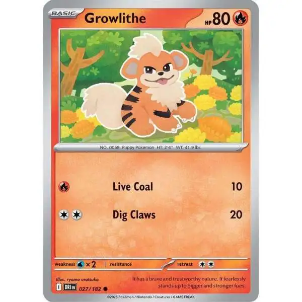 Pokemon Trading Card Game Destined Rivals Common Growlithe #27