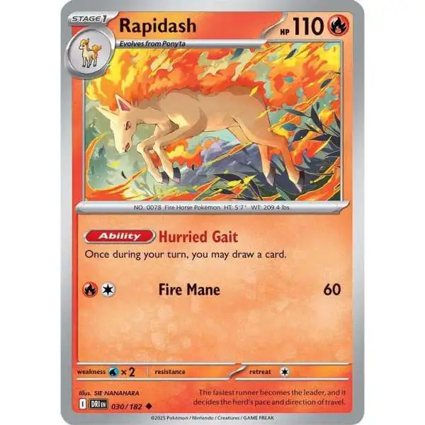 Pokemon Trading Card Game Destined Rivals Uncommon Rapidash #30