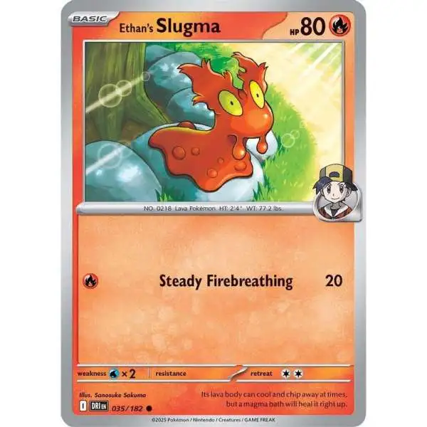 Pokemon Trading Card Game Destined Rivals Common Ethan's Slugma #35