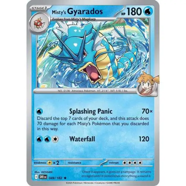 Pokemon Trading Card Game Destined Rivals Rare Misty's Gyarados #49