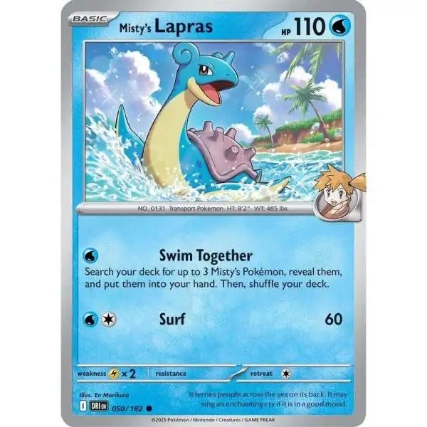Pokemon Trading Card Game Destined Rivals Common Misty's Lapras #50
