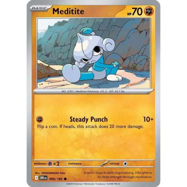 Pokemon Trading Card Game Destined Rivals Common Meditite #99