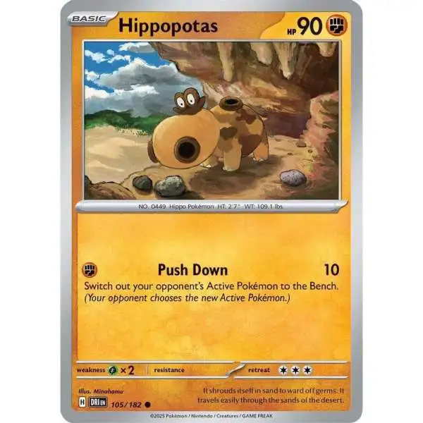 Pokemon Trading Card Game Destined Rivals Common Hippopotas #105