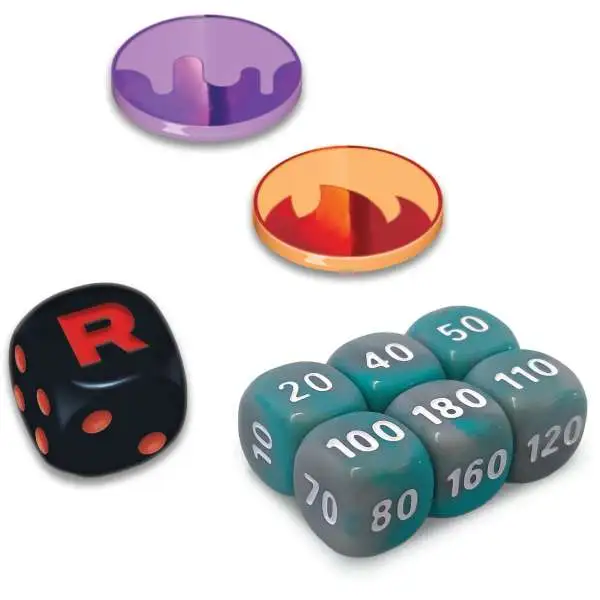 Pokemon Scarlet & Violet Destined Rivals Damage Counter Dice, Coin-Flip Die & 2 Condition Markers