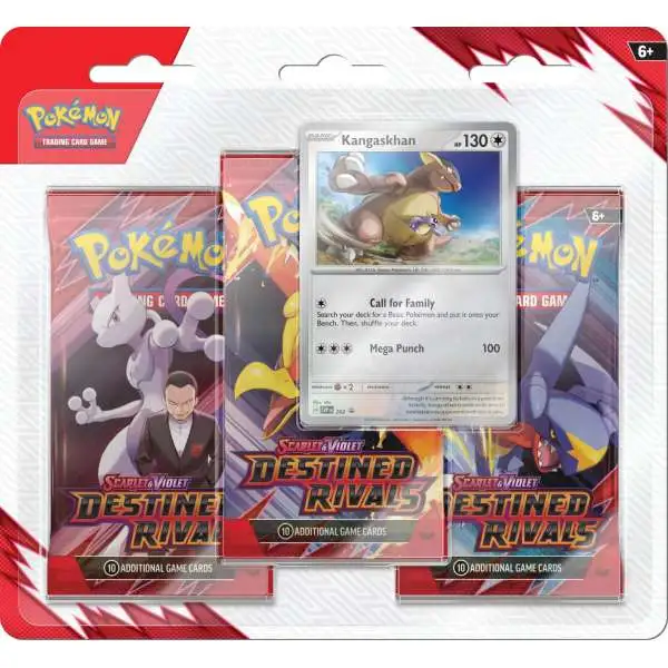 Pokemon Scarlet & Violet Destined Rivals Kangaskhan 3-Booster Blister Pack [3 Booster Packs & 1 Foil Promo Card]