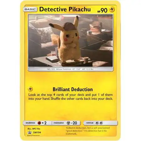 Pokemon Sun & Moon Detective Pikachu Promo Ultra Rare Detective Pikachu SM194