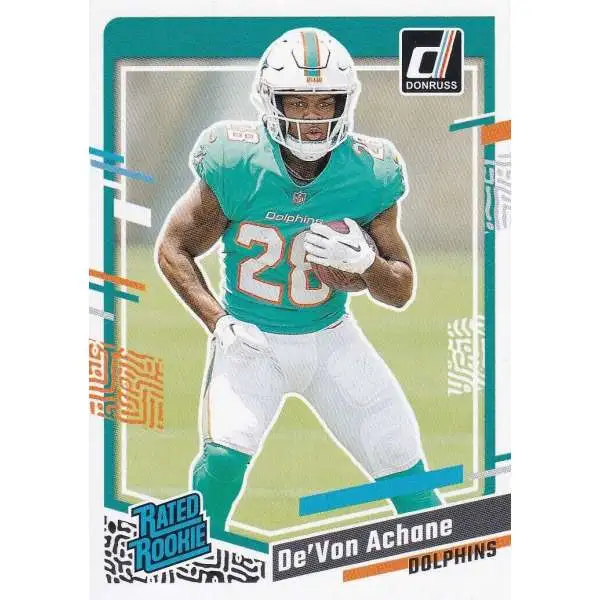 NFL Miami Dolphins 2023 Panini Donruss Devon Achane #365 [Rated Rookie]
