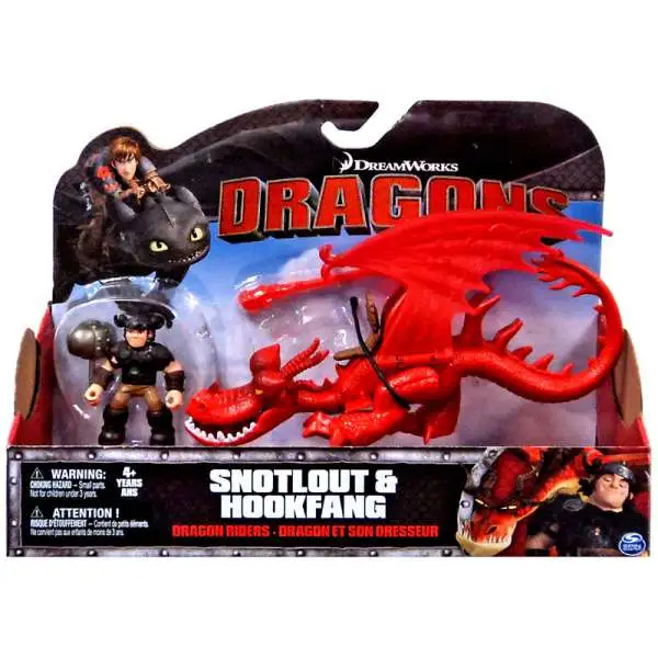 How to Train Your Dragon Dragons Dragon Riders Snotlout & Hookfang Action Figure 2-Pack