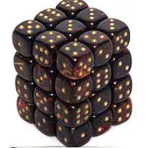 Chessex 6-Sided d6 Scarab 12mm Dice Pack #27819 [Blue Blood & Gold]