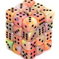 Chessex 6-Sided d6 Festive 12mm Dice Pack #27842 [Circus & Black]