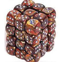 Chessex 6-Sided d6 Lustrous 12mm Dice Pack #27893 [Gold & Silver]