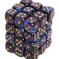 Chessex 6-Sided d6 Lustrous 12mm Dice Pack #27899 [Shadow & Gold]