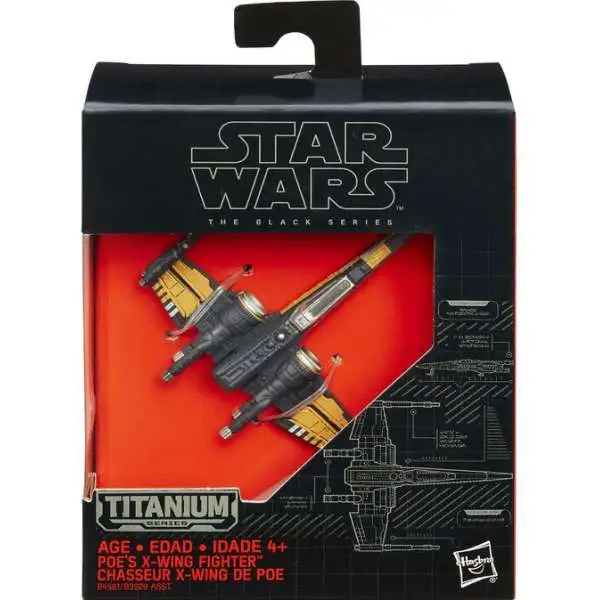 Star Wars The Force Awakens Black Titanium Poe's X-Wing Fighter 2-Inch Diecast Vehicle