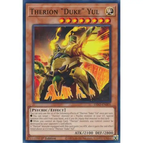 YuGiOh Trading Card Game Dimension Force Common Therion "Duke" Yul DIFO-EN005