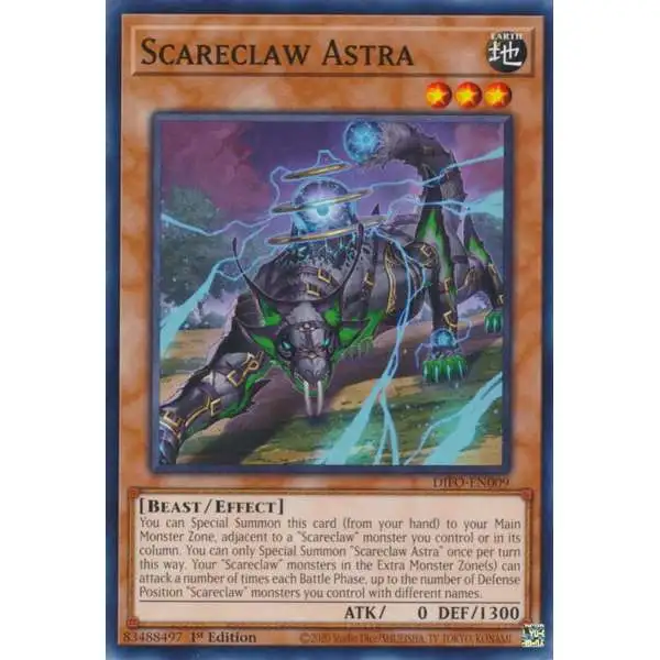 YuGiOh Trading Card Game Dimension Force Common Scareclaw Astra DIFO-EN009