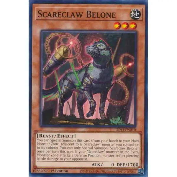 YuGiOh Trading Card Game Dimension Force Common Scareclaw Belone DIFO-EN010