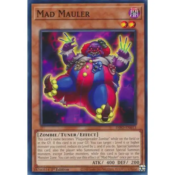 YuGiOh Trading Card Game Dimension Force Common Mad Mauler DIFO-EN013