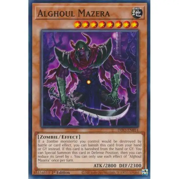 YuGiOh Trading Card Game Dimension Force Common Alghoul Mazera DIFO-EN014