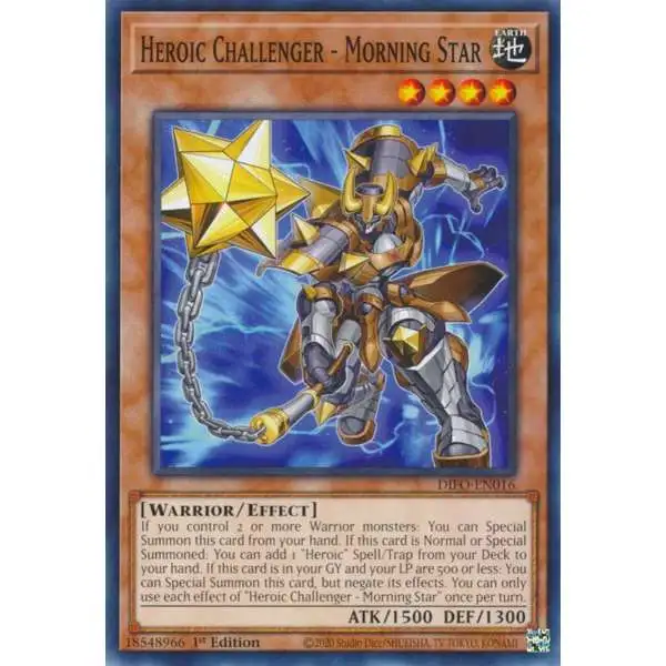 YuGiOh Trading Card Game Dimension Force Common Heroic Challenger - Morning Star DIFO-EN016