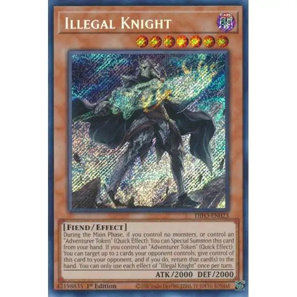YuGiOh Trading Card Game Dimension Force Secret Rare Illegal Knight DIFO-EN023