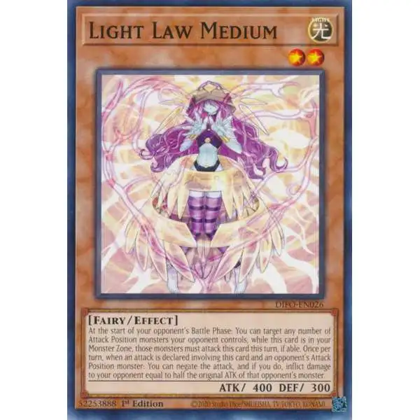 YuGiOh Trading Card Game Dimension Force Common Light Law Medium DIFO-EN026