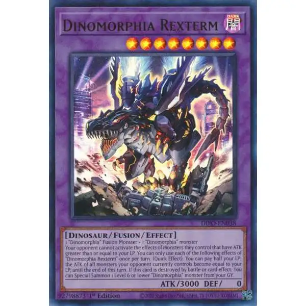 YuGiOh Trading Card Game Dimension Force Ultra Rare Dinomorphia Rexterm DIFO-EN038