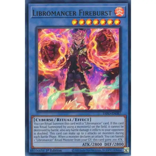 YuGiOh Trading Card Game Dimension Force Ultra Rare Libromancer Fireburst DIFO-EN087