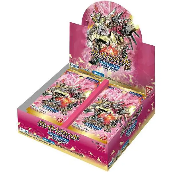 Digimon Trading Card Game Great Legend Booster Box BT-04 [JAPANESE, 24 Packs]
