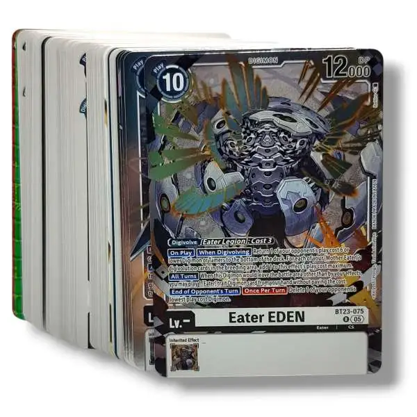 Trading Card Game Digimon TCG 45 Commons and Uncommons, 5 rares Lot of 50 Single Cards