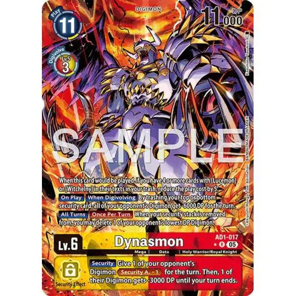 Trading Card Game Advanced Booster Digimon Generation Rare Dynasmon AD1-017 [Alternate Art]
