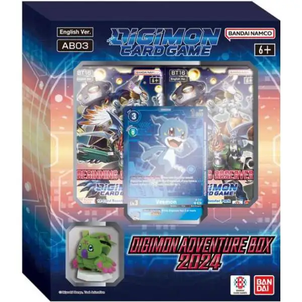 Trading Card Game Digimon Adventure Box AB-03 [4x BT16 Booster Packs, 2 Promo Cards & 1 RANDOM Figure!]