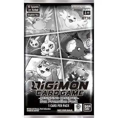 Digimon Trading Card Game Beginning Observer Booster Box Topper PROMOTION Pack BT-16 [ENGLISH, 1 Card]