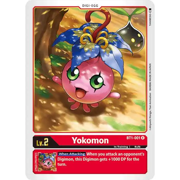 Digimon Trading Card Game Release Special Booster Rare Yokomon BT1-001