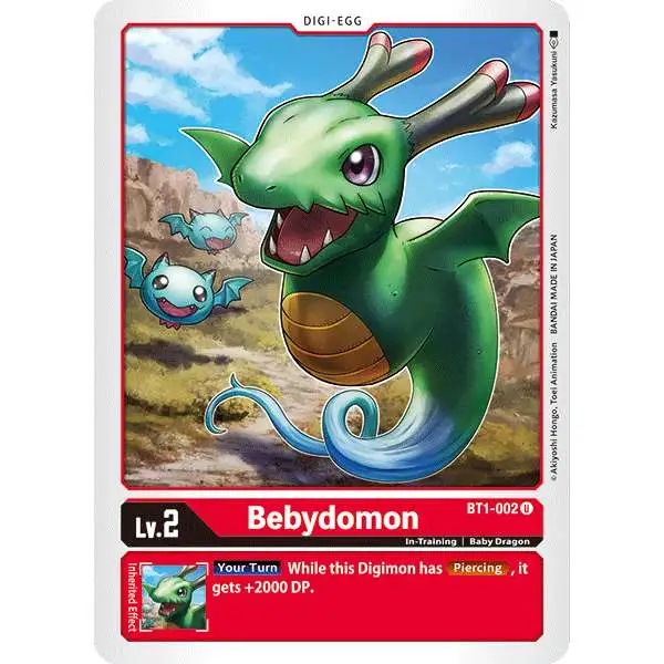 Digimon Trading Card Game 2020 V.1 Uncommon Bebydomon BT1-002