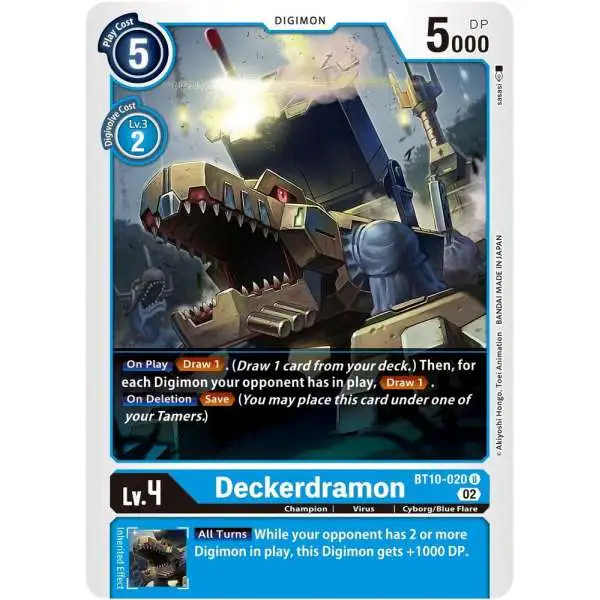 Digimon Xros Encounter Uncommon Deckerdramon BT10-020