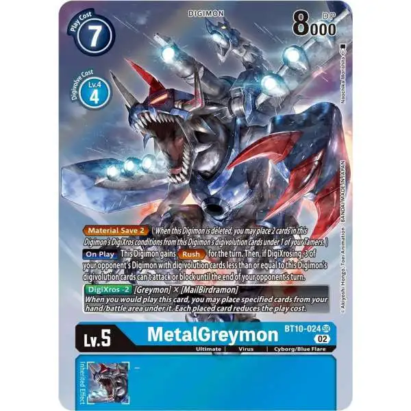Digimon Xros Encounter Super Rare MetalGreymon BT10-024 [Alternate Art]