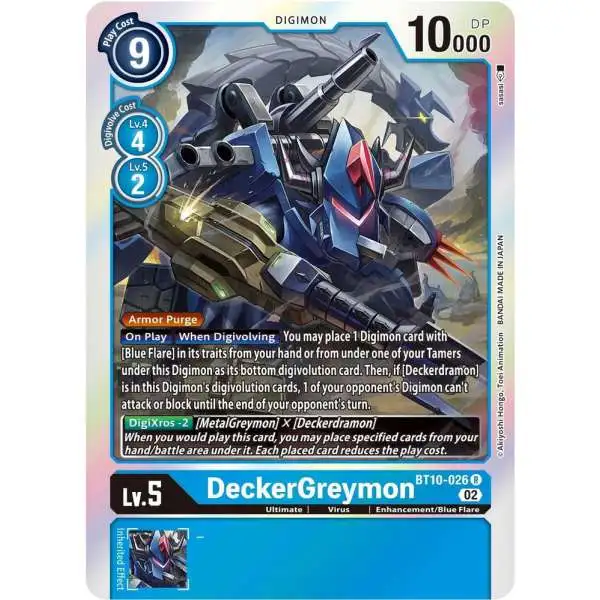 Digimon Xros Encounter Rare DeckerGreymon BT10-026